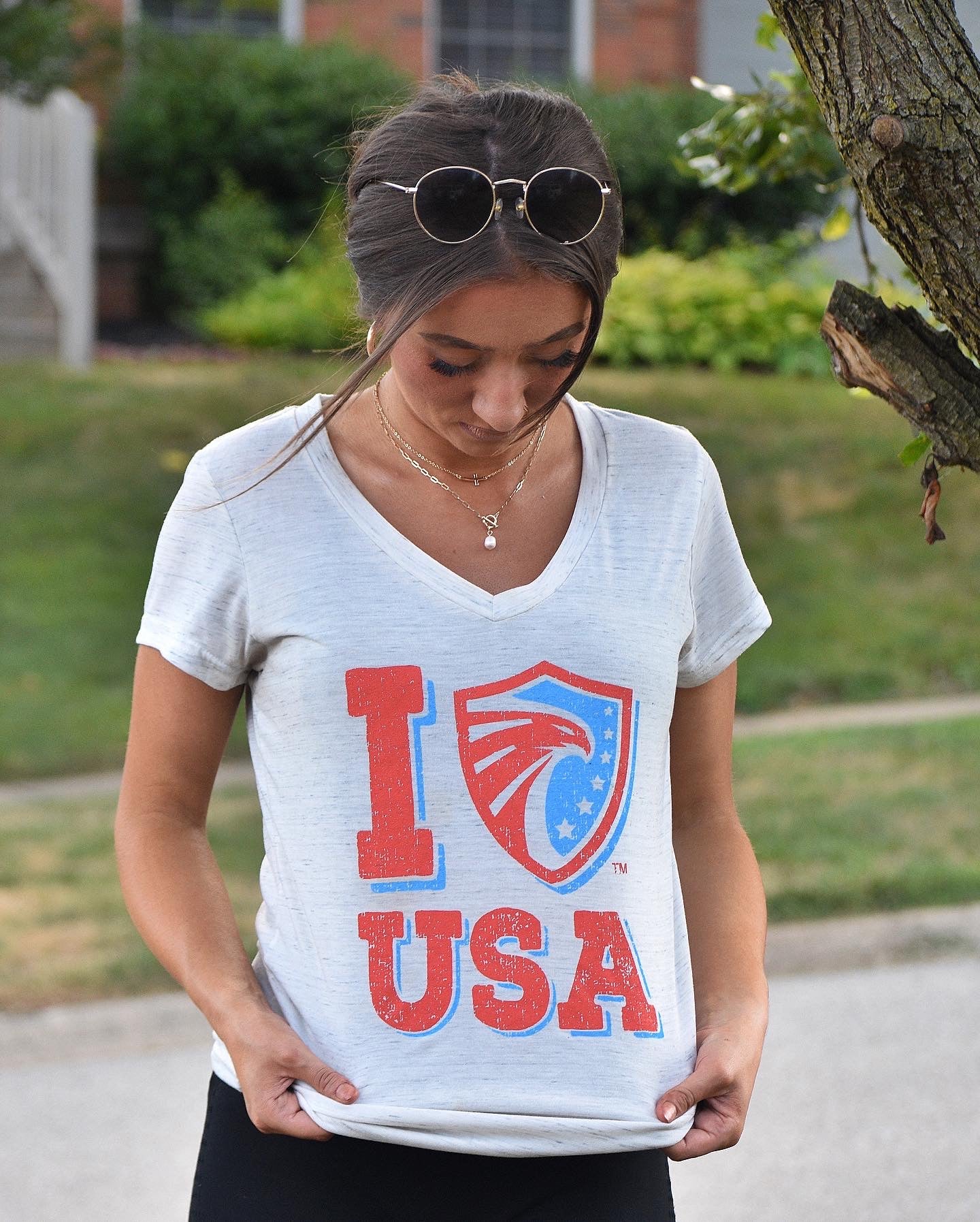'I DEFEND USA' LADIES TEE