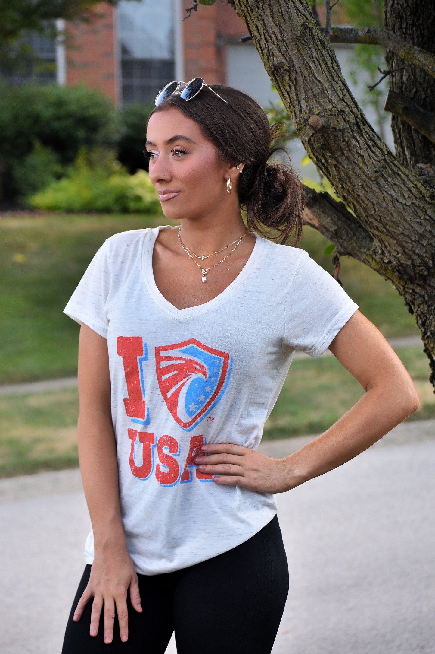 'I DEFEND USA' LADIES TEE