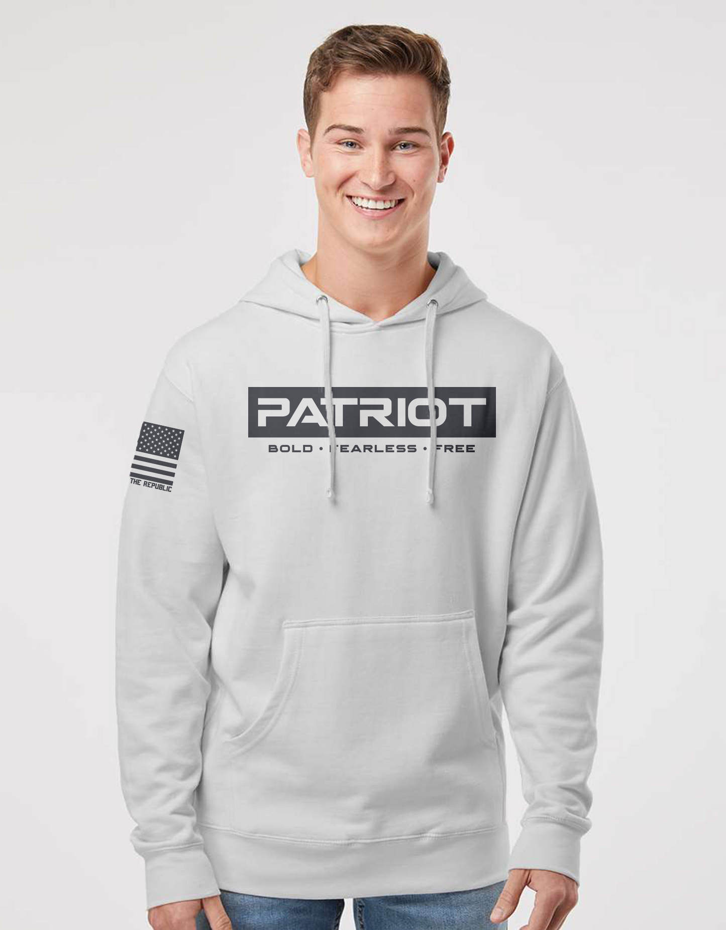 PATRIOT - BOLD - FEARLESS - FREE UNISEX HOODIE