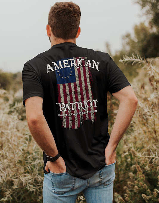 BETSY ROSS AMERICAN PATRIOT MEN'S TEE