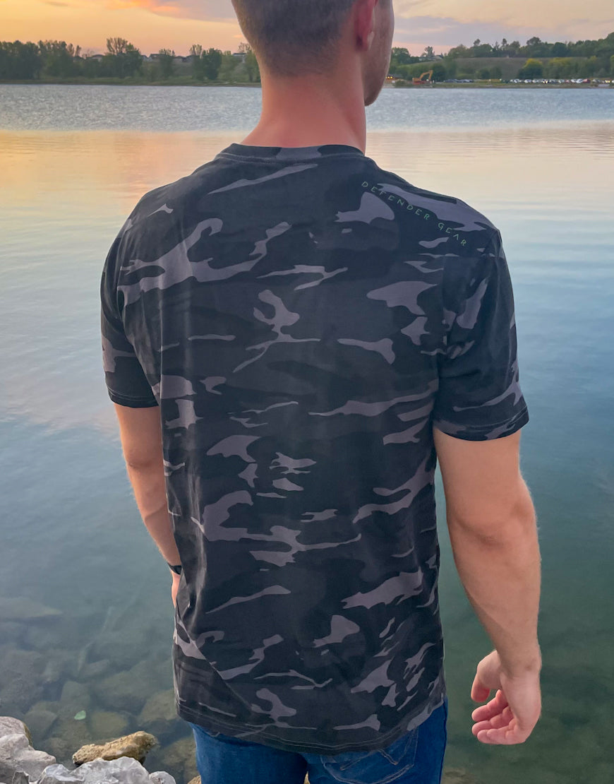 LIVE FREE BLACK CAMO MEN'S TEE