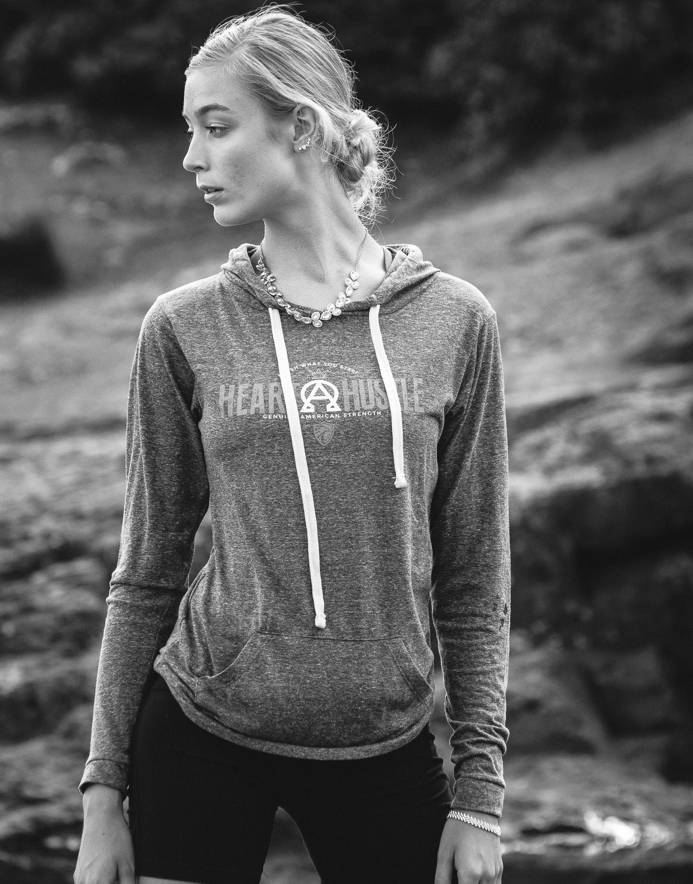 HEART & HUSTLE MELANGE LADIES HOODIE
