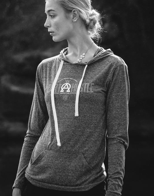 HEART & HUSTLE MELANGE LADIES HOODIE