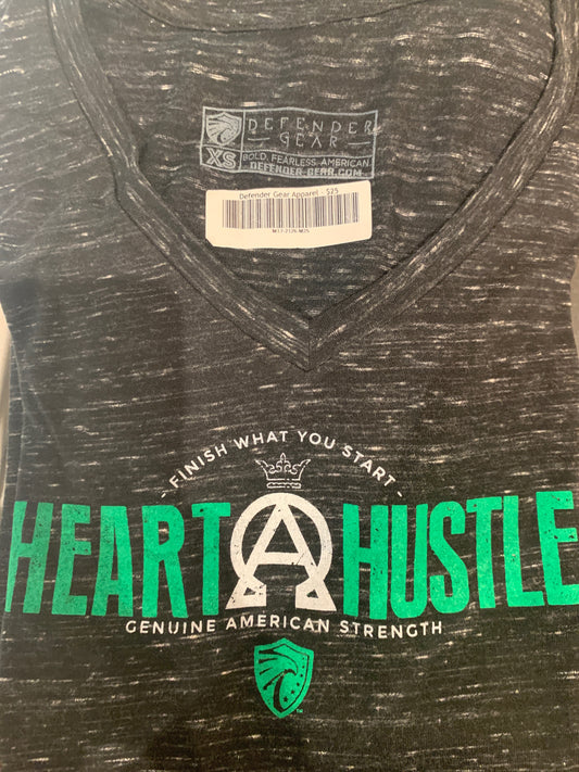 HEART & HUSTLE LADIES V-NECK TEE