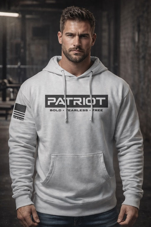 PATRIOT - BOLD - FEARLESS - FREE UNISEX HOODIE