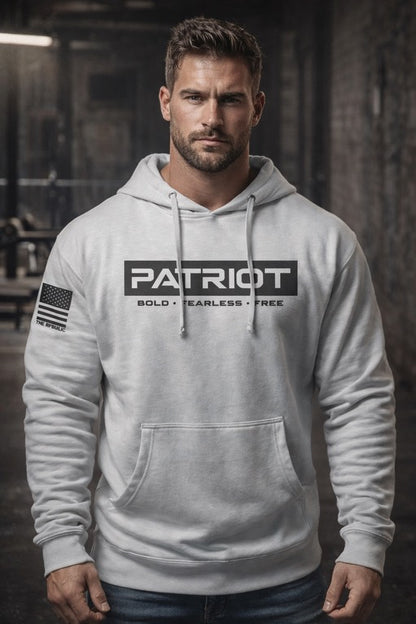 PATRIOT - BOLD - FEARLESS - FREE UNISEX HOODIE