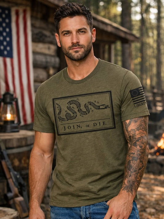 JOIN OR DIE UNISEX SUEDED TEE