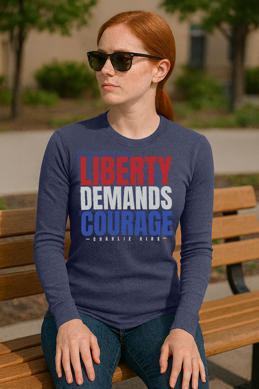 LIBERTY DEMANDS COURAGE Unisex Long Sleeve Thermal
