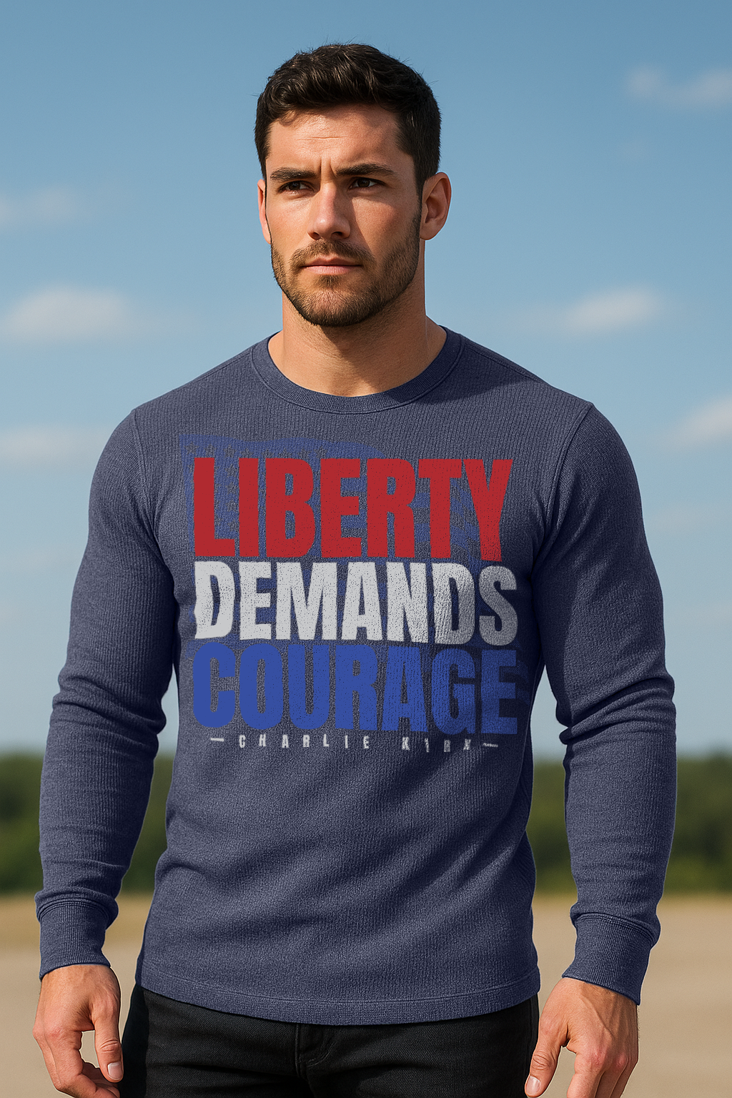 LIBERTY DEMANDS COURAGE Unisex Long Sleeve Thermal