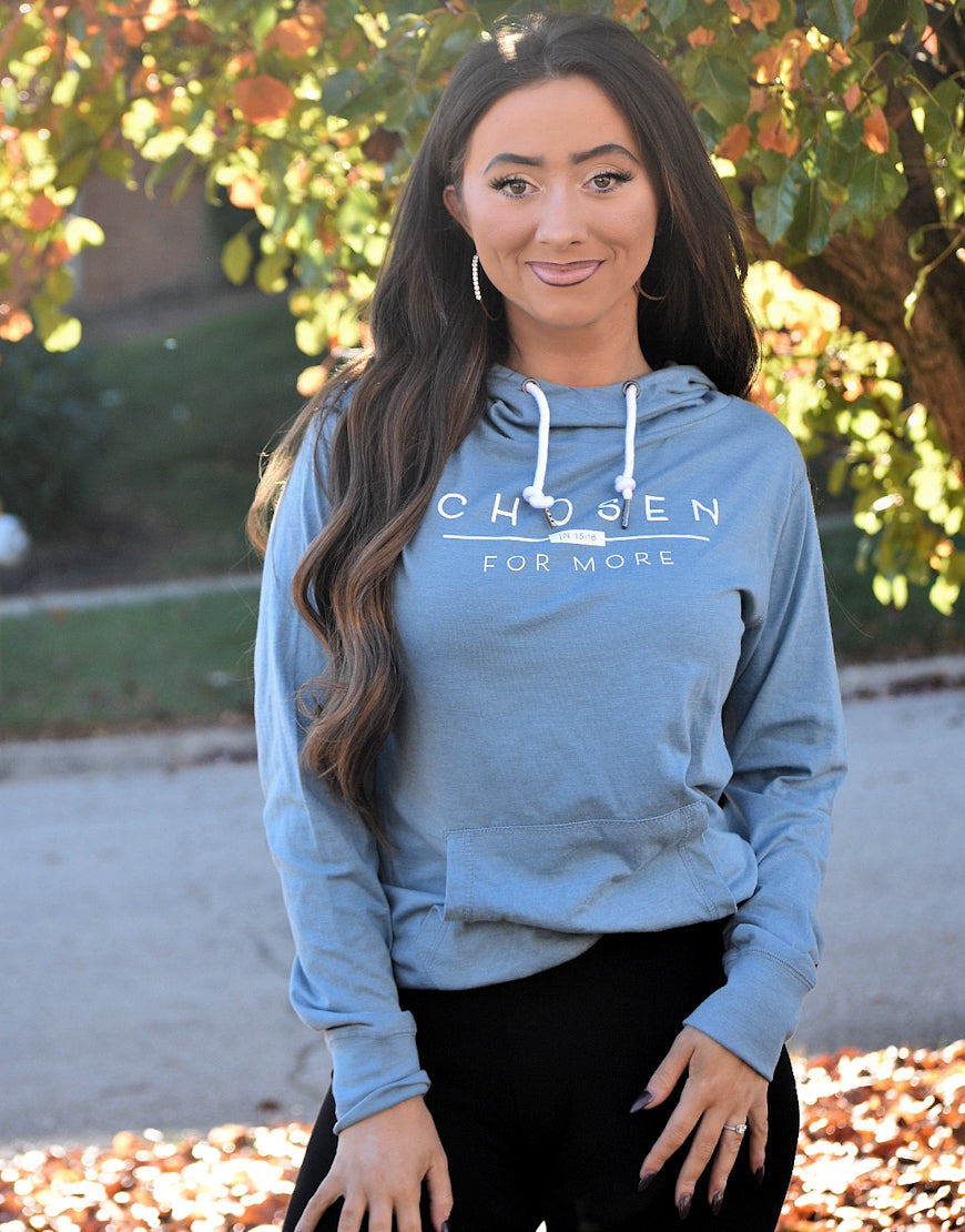 'CHOSEN FOR MORE' FUNNEL NECK LADIES HOODIE