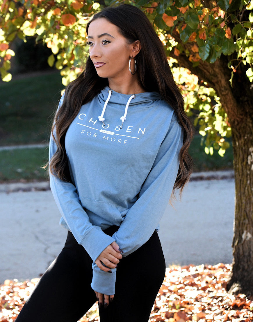 'CHOSEN FOR MORE' FUNNEL NECK LADIES HOODIE