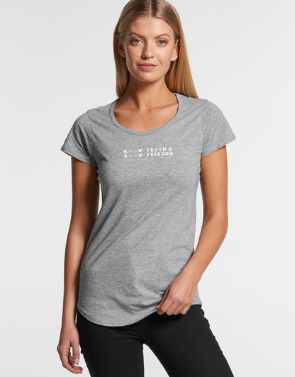 'KNOW TRUTH' CURVED HEM LADIES TEE