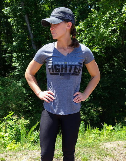 AMERICAN STRENGTH FIGHTER LADIES TEE