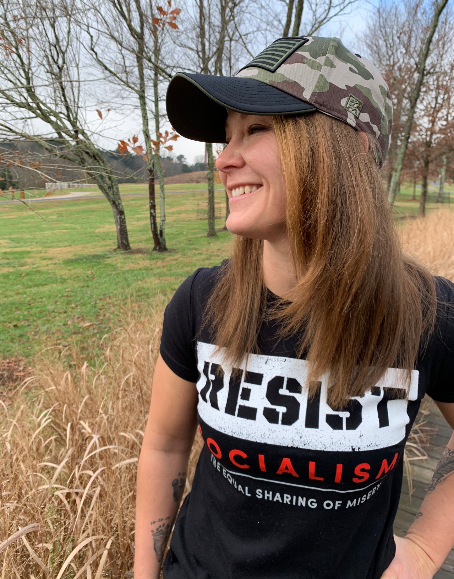 RESIST SOCIALISM LADIES TEE