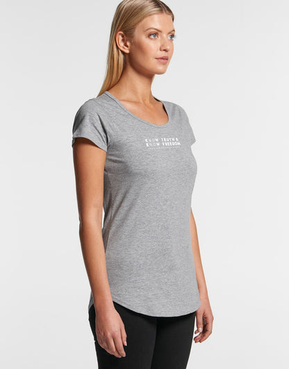 'KNOW TRUTH' CURVED HEM LADIES TEE