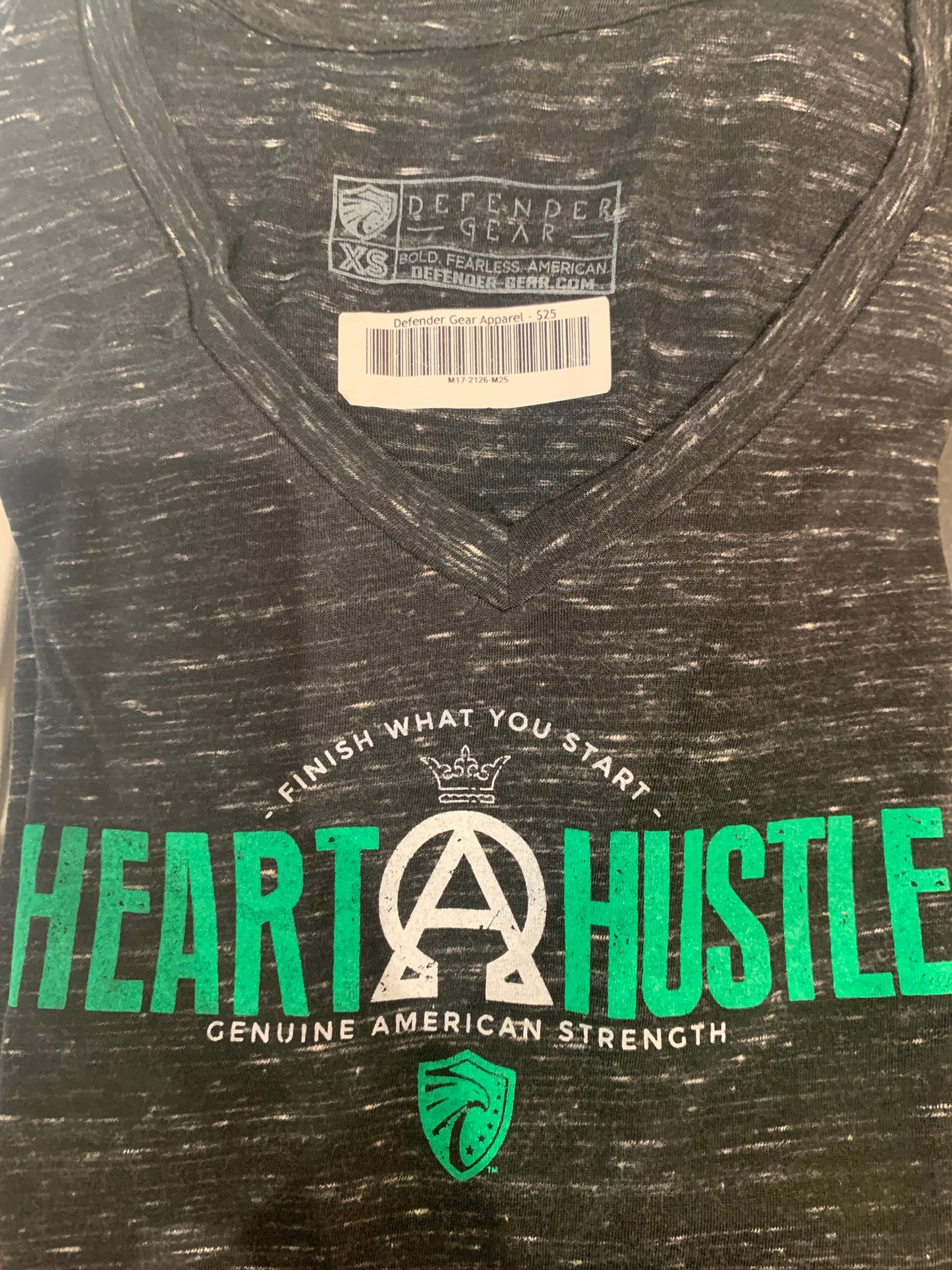 HEART & HUSTLE LADIES V-NECK TEE