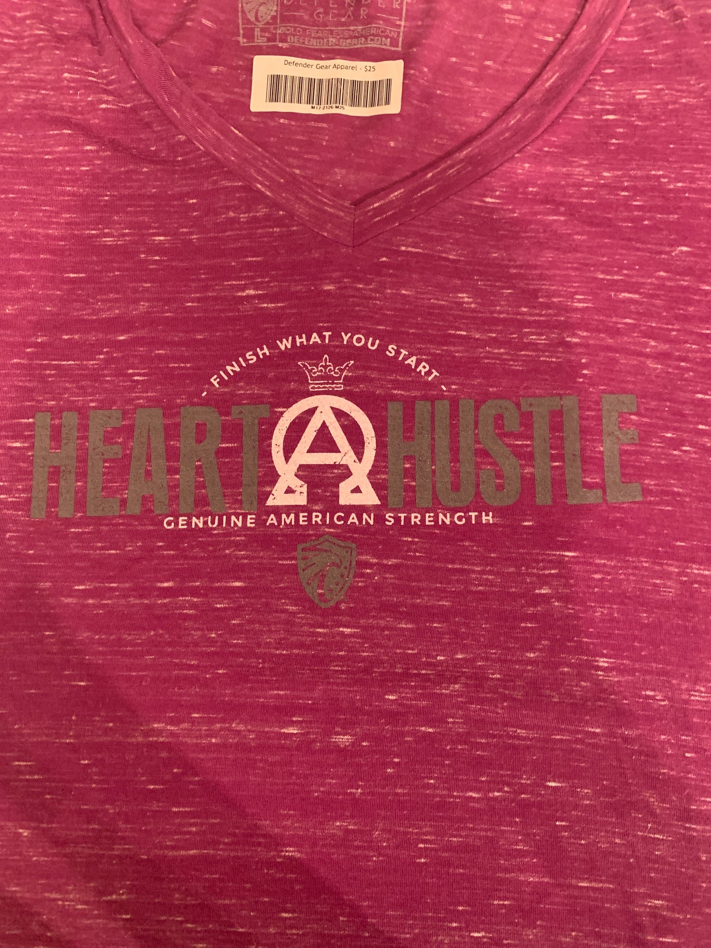 HEART & HUSTLE LADIES V-NECK TEE